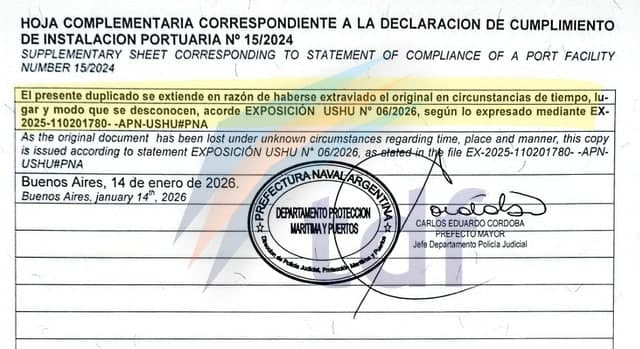 Prefectura certificó que el puerto de Ushuaia estaba en condiciones de funcionar y una mano negra desapareció el documento original