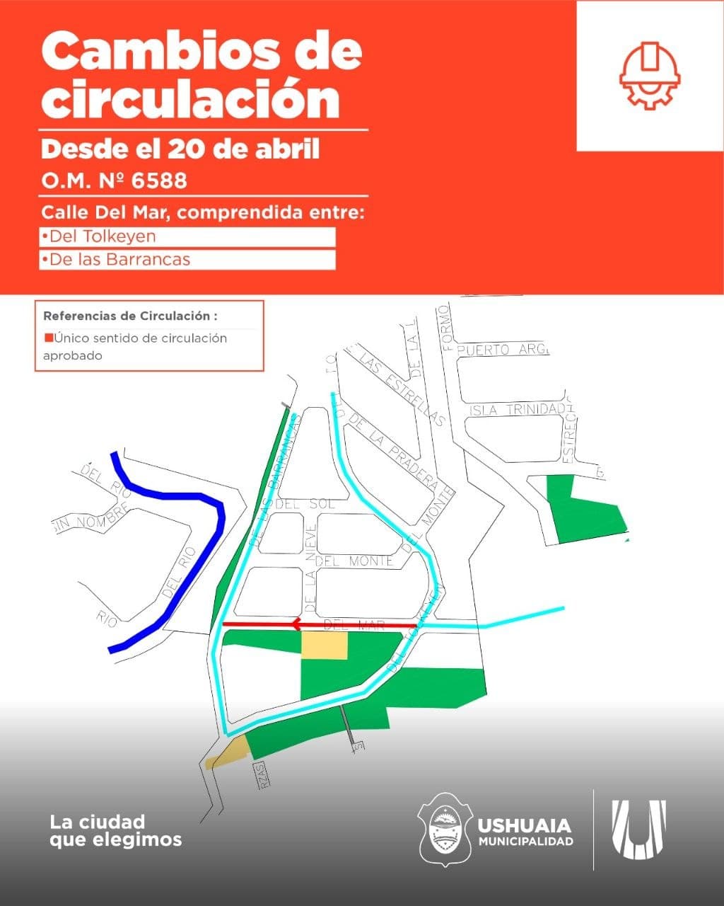 Cambios en el sentido de circulación de varias calles