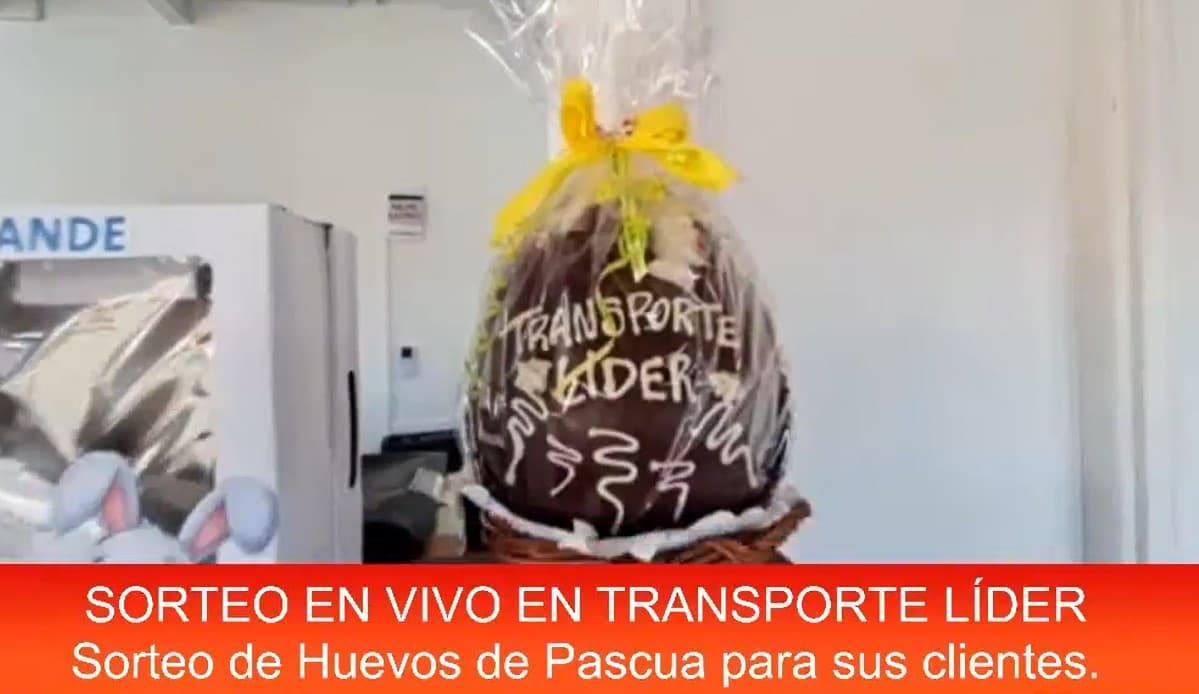 (VIDEO) Transporte Líder sorteó un huevo de Pascua de 3 kilos en su nueva sucursal de Río Grande