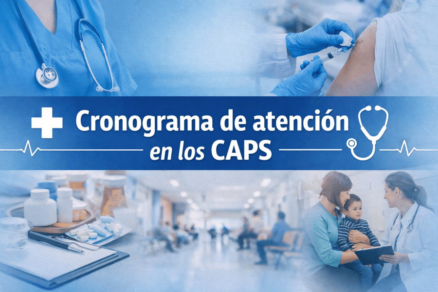 Cronograma de atención de los CAPS para el fin de semana en la provincia
