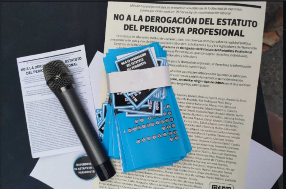Más de tres mil periodistas rechazaron la derogación del Estatuto del Periodista Profesional