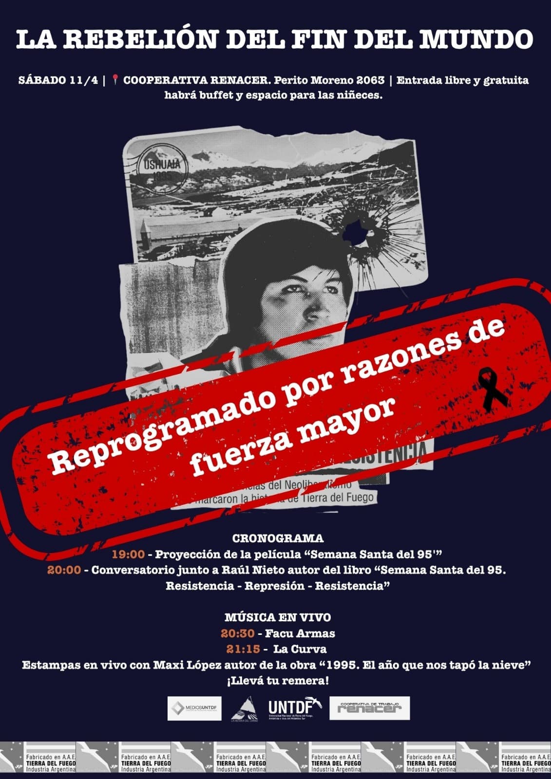 Suspenden el evento “La Rebelión del Fin del Mundo” en Río Grande